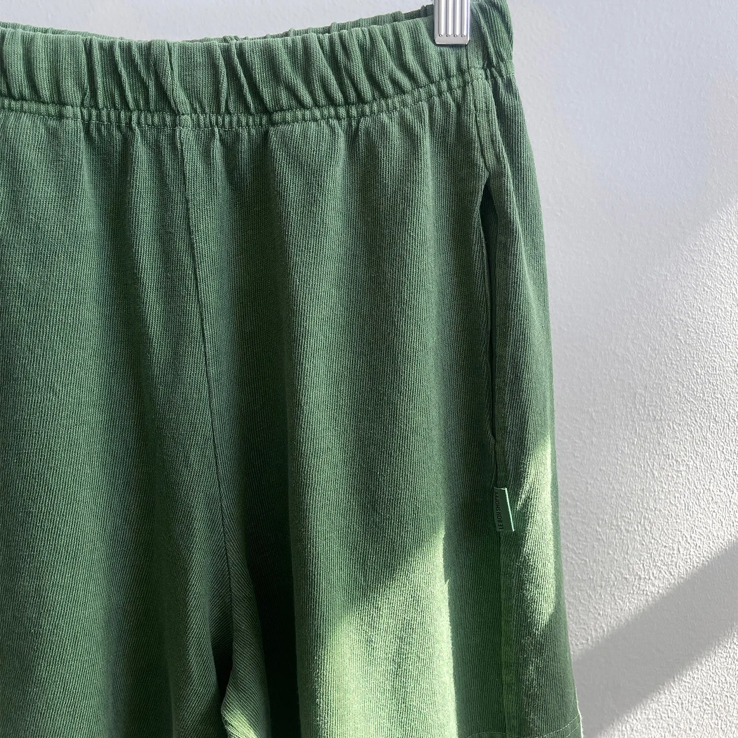 Womens Cotton Flared Basketball Shorts - Basil