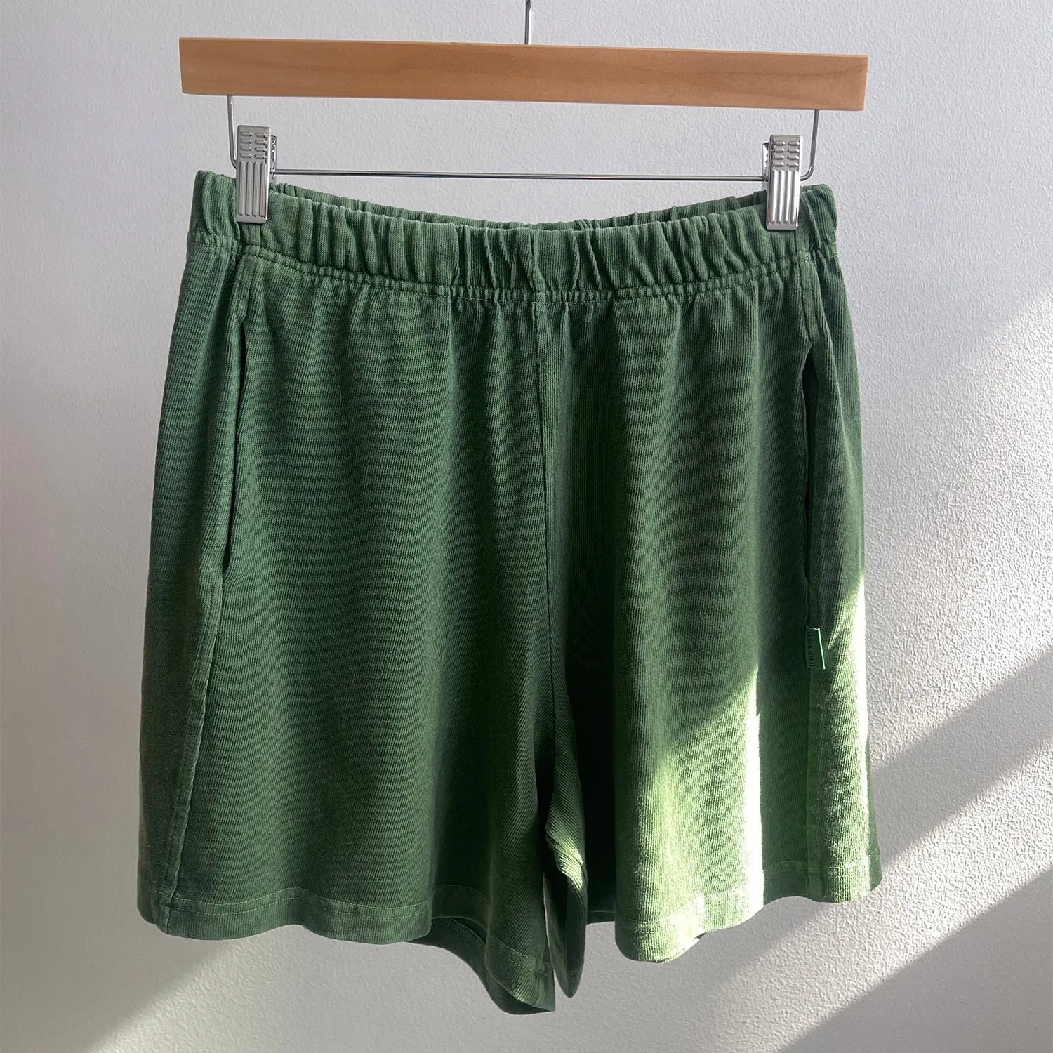 Womens Cotton Flared Basketball Shorts - Basil