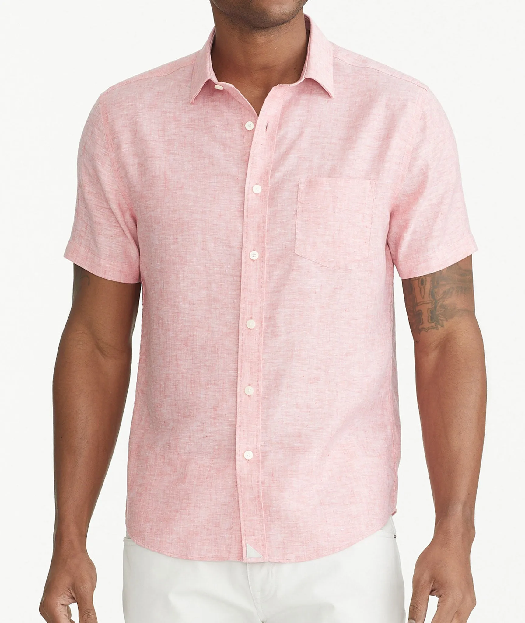 Wrinkle-Resistant Linen Short-Sleeve Cameron Shirt