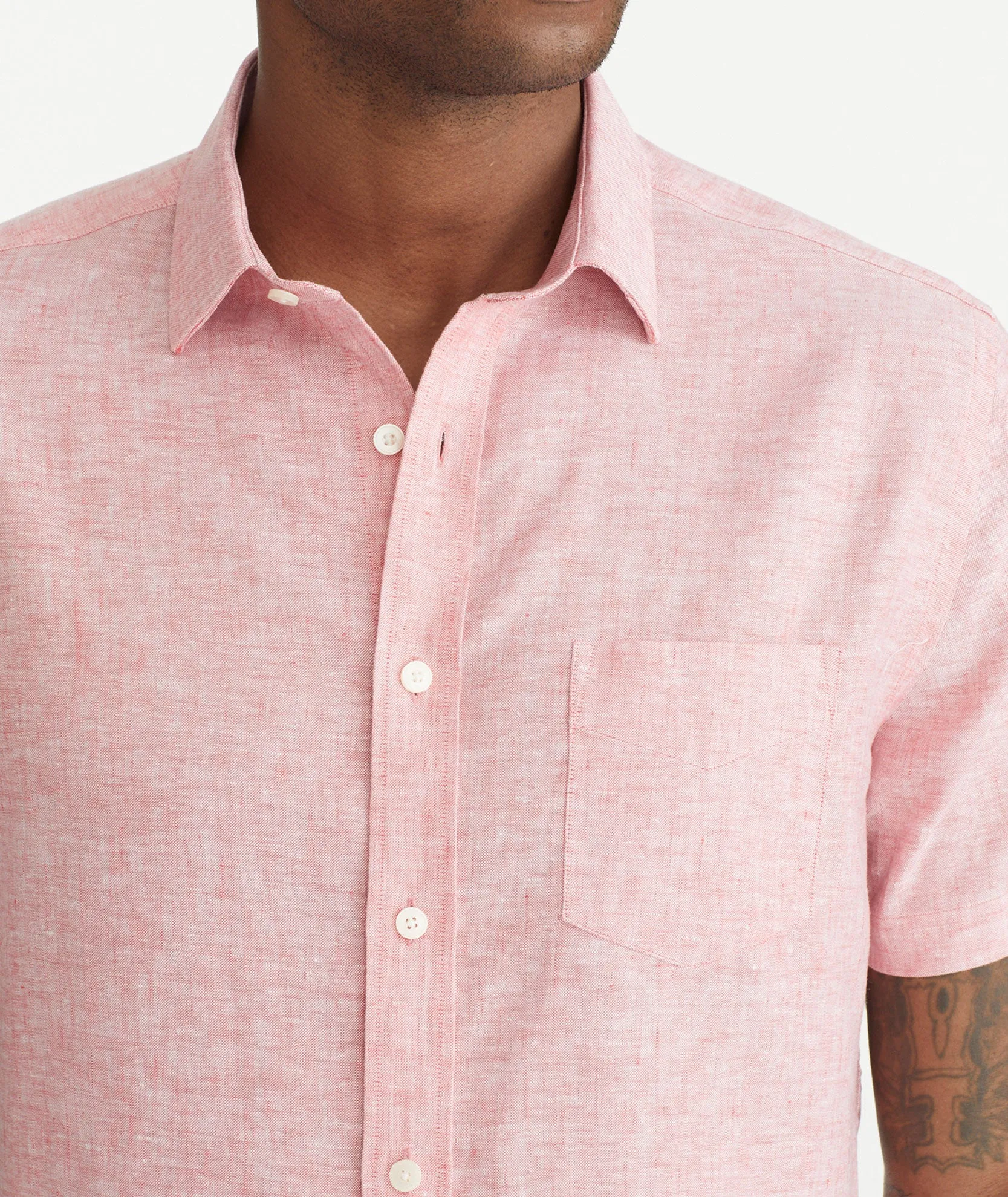 Wrinkle-Resistant Linen Short-Sleeve Cameron Shirt