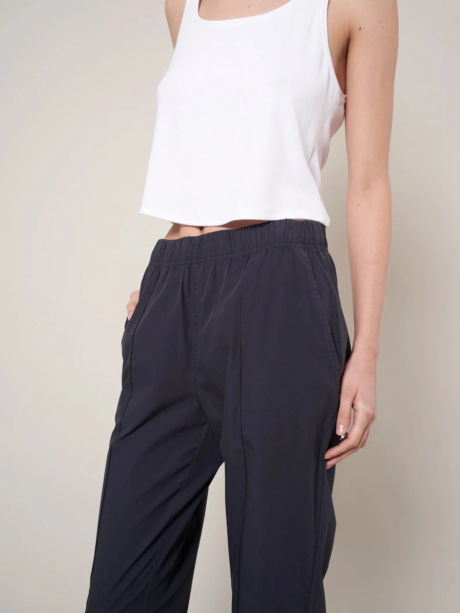 YARROW CRISP POPLIN PANT (NAVY) - WYETH