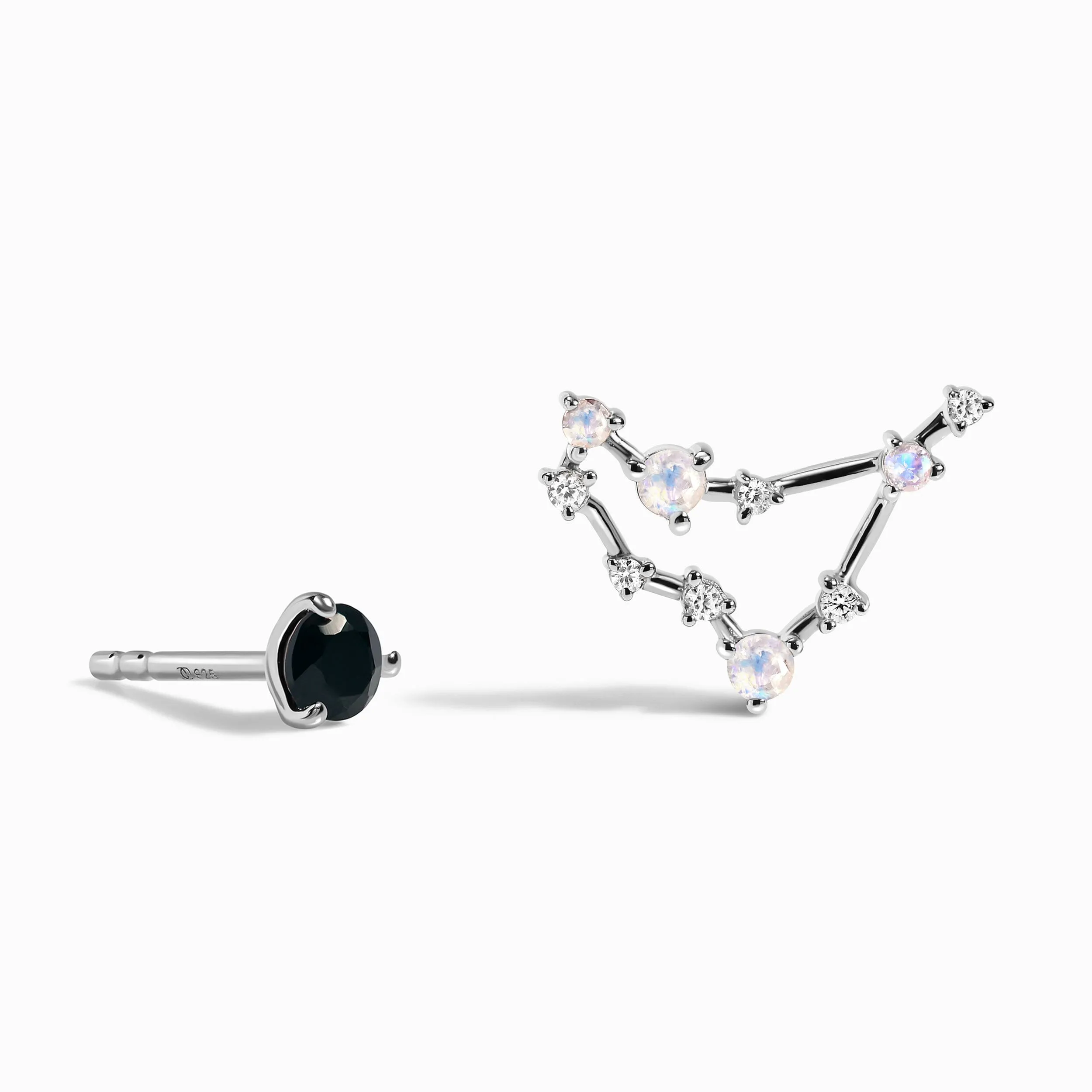 Zodiac Birthstone Studs - Capricorn Black Onyx